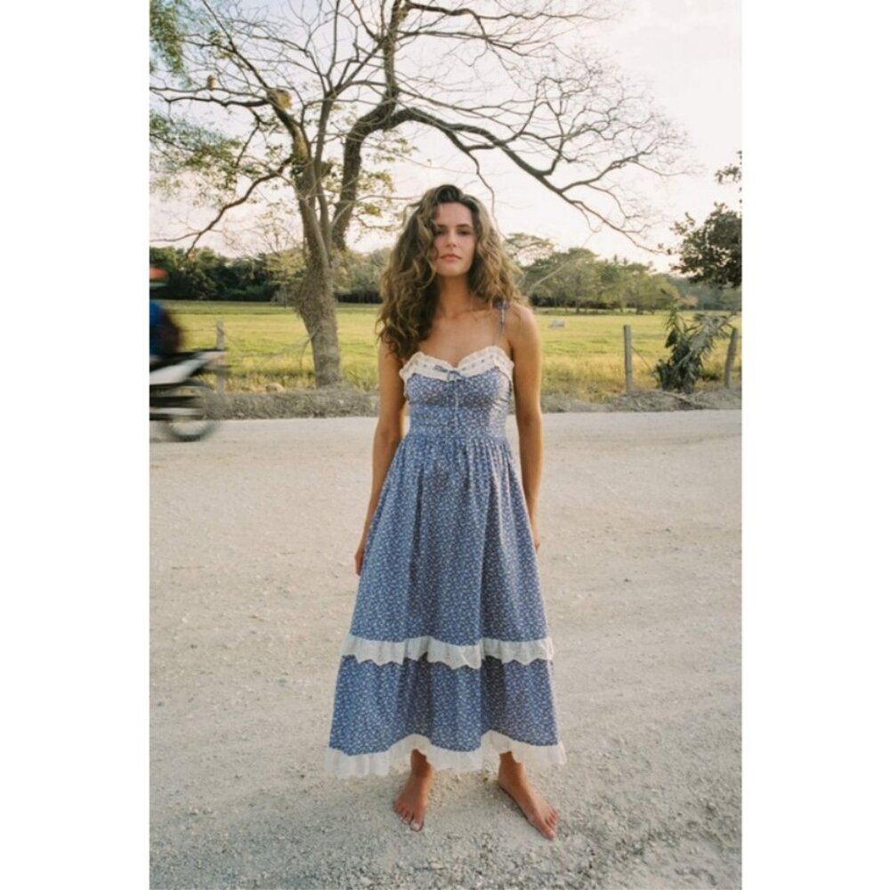 💕CHRISTY DAWN💕 The Emma Dress ~ Lavender Violet Bunny Print Medium - Picture 4 of 16